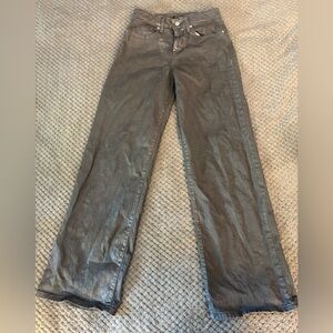Wild Fable Gray Silver Baggy Wide Leg Jeans
